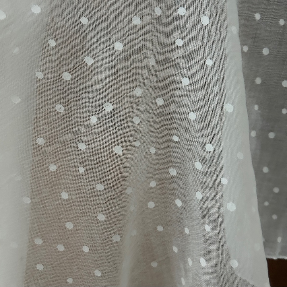 Vintage Lace & Swiss Dot Layered Scarf Shawl – Romantic Lace Wrap – 76” - Picture 9 of 16